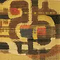 吉田たすく 綾綴帯「インカ文」 1978年