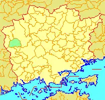 旧・哲多町の位置