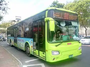 日野ノンステップバス初登場の嘉義市公車市区1系統(嘉義栄民医院にて)