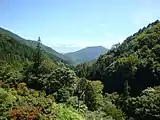 暮白の滝駐車場より南アルプス遠望