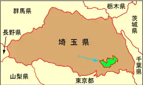 浦和市の県内位置