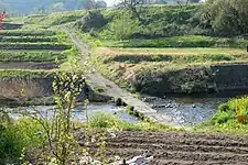 緒方川と田園風景