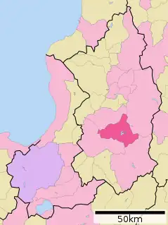 三笠市位置図