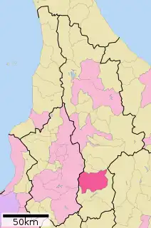 富良野市位置図