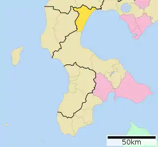 長万部町位置図