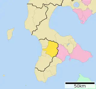厚沢部町位置図