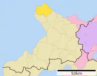 積丹町位置図
