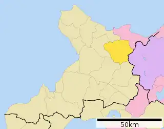 赤井川村位置図