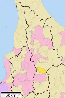 上富良野町位置図