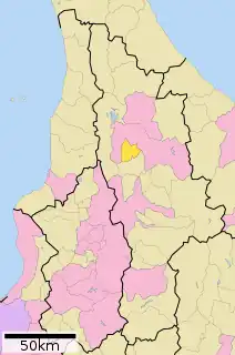 剣淵町位置図