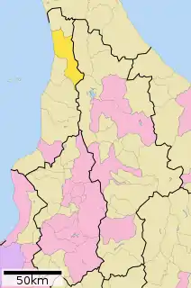 遠別町位置図