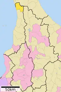 天塩町位置図