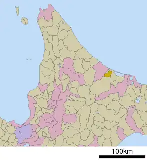 上湧別町位置図