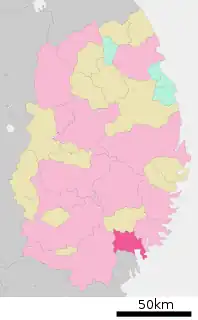 陸前高田市位置図