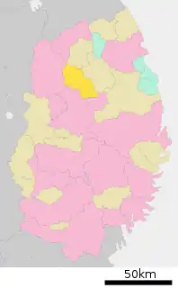 岩手町位置図