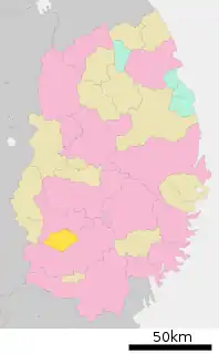 金ケ崎町位置図