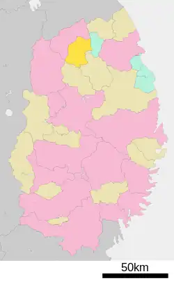 一戸町位置図