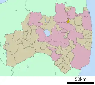 飯野町 (福島県)位置図