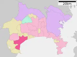 小田原市位置図