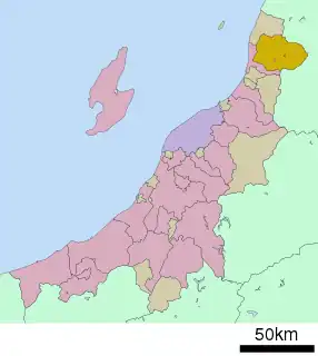 朝日村 (新潟県)位置図