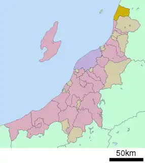 山北町 (新潟県)位置図
