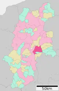 茅野市位置図