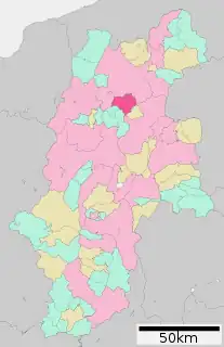 千曲市位置図