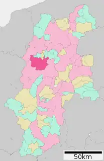 安曇野市位置図