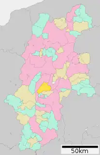 辰野町位置図