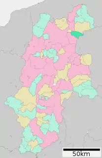 高山村 (長野県)位置図