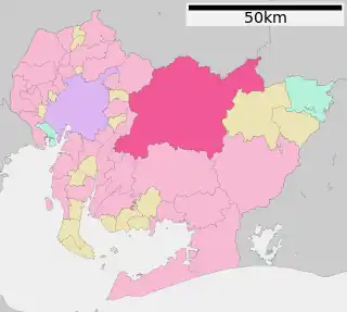 豊田市位置図