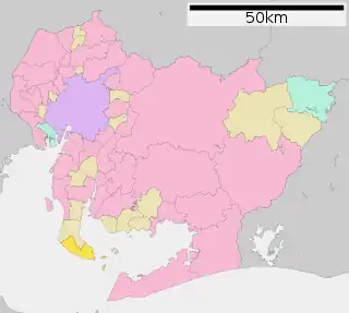 南知多町位置図