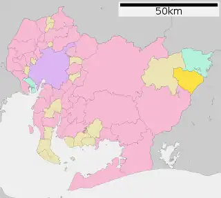 東栄町位置図