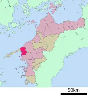八幡浜市位置図