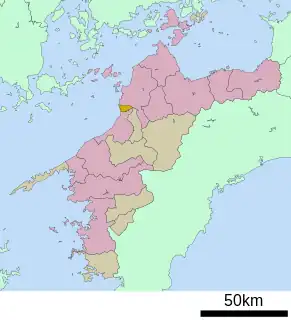 松前町 (愛媛県)位置図