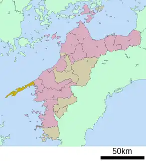 伊方町位置図
