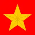 一般の軍帽の帽章。鉢巻部分は歩兵科以外も緋色が原則