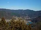 大明神展望台からの景信山と小仏峠