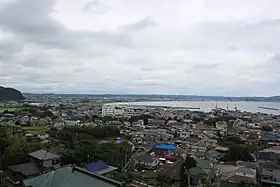 現代の船形地区（2011年）大福寺から南南東（館山方向）を望む