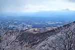 山麓（竹田市内）を見下ろす