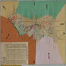 江戸時代の天保に幕府の命によって作成された全国国絵図のうち河内国を描いたもの。