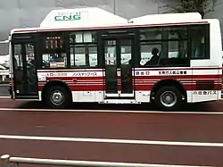 三菱ふそう・エアロミディME（03-D558号車、CNG車）