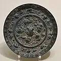 西久留野町出土 海獣葡萄鏡奈良県五條市。東京国立博物館展示。