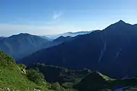 奥大日岳からの毛勝山と剱岳