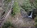 奥祖谷二重かずら橋と滝