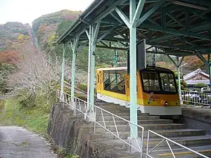 黒川駅出発直後の1号車「ほほえみ」(2007年11月)