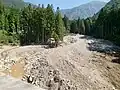 姥沢第2号砂防堰堤（上流部）