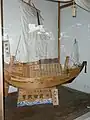 姥神大神宮内・模型山車館に展示の北前船