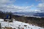 山頂から見た諏訪湖