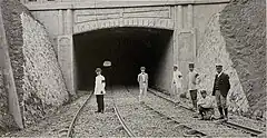 完成した京津電気軌道逢坂山隧道（1911年）